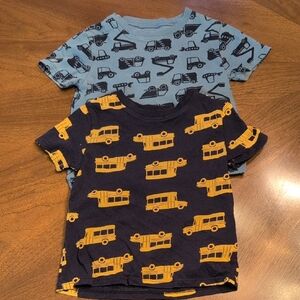 O'Mighty Kids' Tees - Blue and Navy with Vehicle Prints